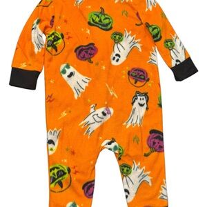 Spooky Ghost and Pumpkin Kids Footie‎